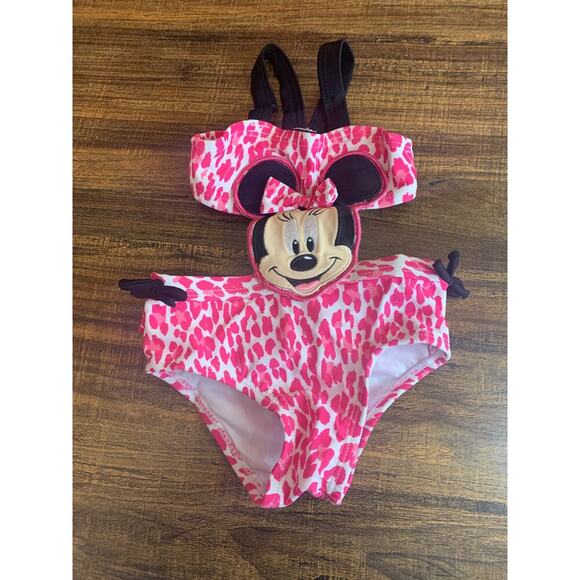 DISNEY BABY Girl’s Minnie Mouse One-Piece Swimsuit / Size: 3 Months - Picture 1 of 4